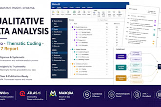 do qualitative data analysis using nvivo and write an apa 7 report