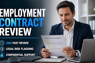 professionally review your employment contract and flag legal risks urgently