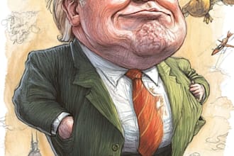 create a political cartoon art