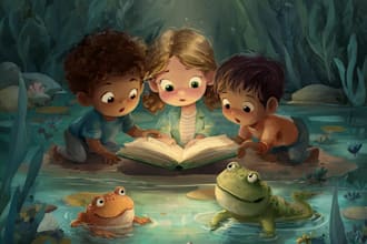 create kids children book illustrations