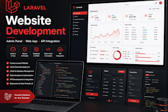 build a laravel website, admin panel or web application
