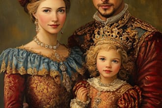 make custom royal royal couple illustration