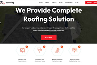 design roofing website and construction website