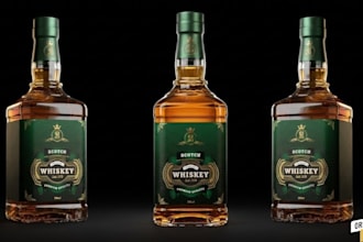 design luxury alcohol bottle labels and beverage packaging