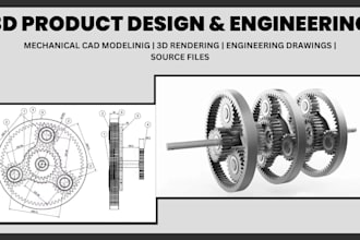 do mechanical cad modeling, 3d product design, stl step files and engineering