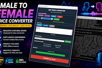 build an ai voice converter app for male to female audio