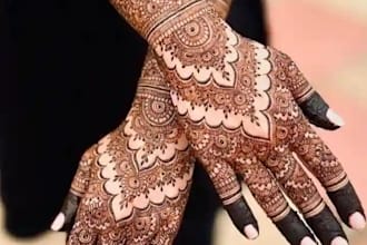 custom bridal arabic mehndi henna design drawing