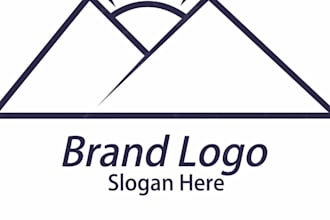 do premium minimalist line art logo design