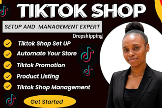 setup germany tiktok shop, manage product listing, dropshipping and tiktok