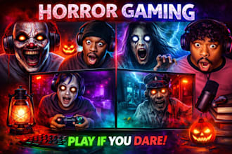 create scary horror youtube thumbnails for high CTR