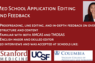 edit and perfect your med school application
