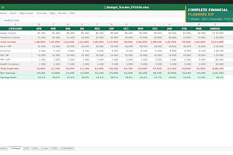 create personal finance excel tracker for budget, itr tax planning