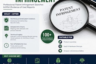 provide patent infringement research by comparing patent claims with product