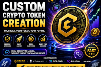 create you any token or crypto  solana sol eth bnb trx