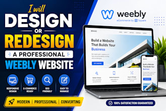 design or redesign a professional weebly website