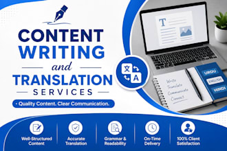 write SEO articles, blogs and provide translation