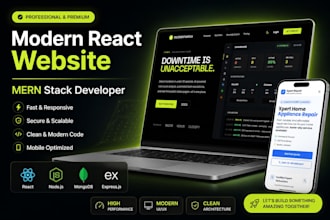 create responsive react frontend website