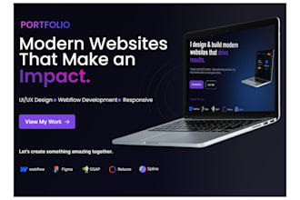 build a modern portfolio website in webflow