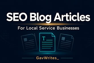 write SEO optimized blog articles for your local business
