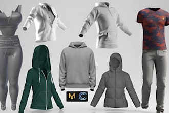 create realistic 3d garments clothing in marvelous designer clo 3d second life