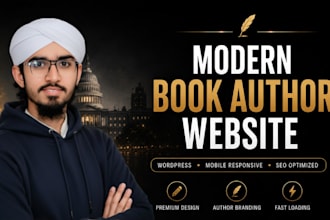design a premium book author website or ebook author website