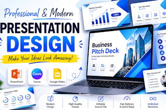 design modern powerpoint presentation and pitch deck