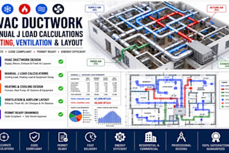 create hvac ductwork, manual j load calculations heating ventilation and layout