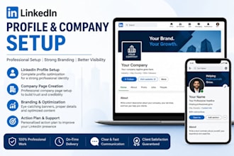 create a professional linkedin profile and company page