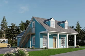build 2d 3d house with steel, small steel frame home, construct home with metal