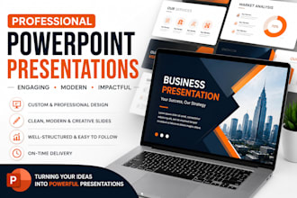 design a professional powerpoint presentation and pitch deck