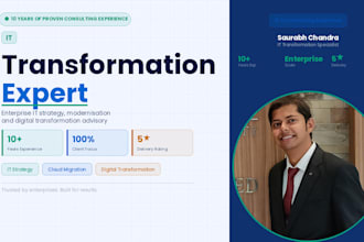 provide expert IT transformation strategy