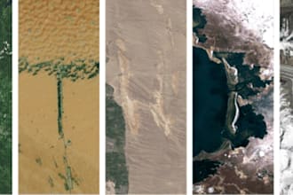 create custom satellite view name art from maps