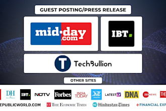 do guest posting or press release on midday, ibtimes and tech bullion