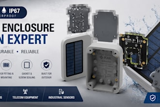 design ip65 ip67 waterproof outdoor enclosures for solar iot telecom devices