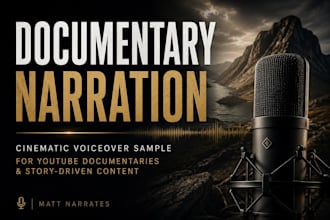 record a cinematic documentary voice over narration