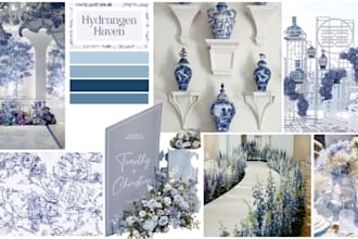 create luxury wedding and event moodboards