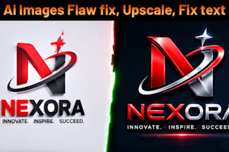 fix flaws of ai images, upscaling and text corrections