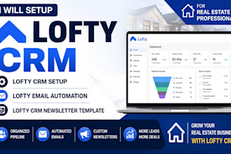 setup real estate lofty crm lofty email automation lofty crm newsletter template