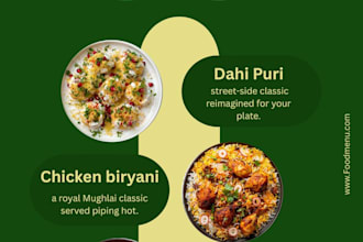 design food ads, menu posters, restaurant social media post