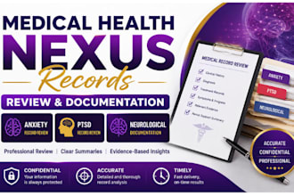 review medical health nexus records anxiety, ptsd and neurological documentation