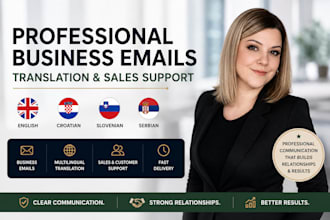 write professional business emails and translate HR slo eng