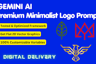 provide a premium minimalist logo prompt pack for gemini