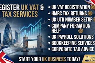 obtain UK utr number and hmrc registration with vat setup and business tax id