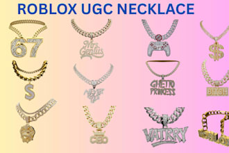 ll create custom roblox ugc chain and necklace accessories