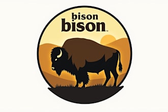 design a unique bison national park vintage logo for your brand