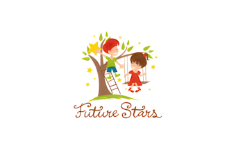 do minimalist preschool, mother care, childcare and kids learning logo design