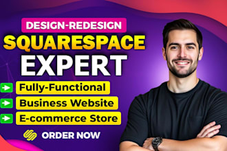 do squarespace website design, redesign, and squarespace website development