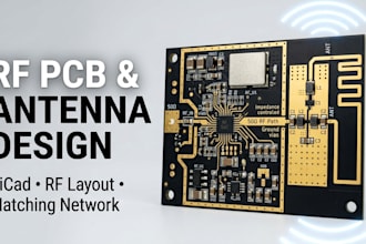 design rf pcb layout with ground shielding and antenna matching network in kicad