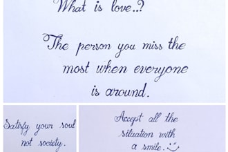 provide beautiful handwriting and calligraphy in bangla and english