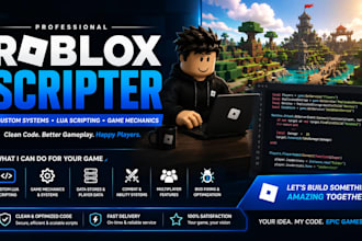 be your roblox scripter for custom systems, lua scripting, and game mechanics